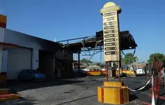 Incendio de la gasolinera en Santiago de Cuba