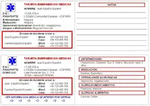 Tarjeta Informativa de Emergencias Médicas