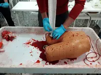 Formaciones en el uso de torniquetes, agentes hemostáticos y vendajes compresivos